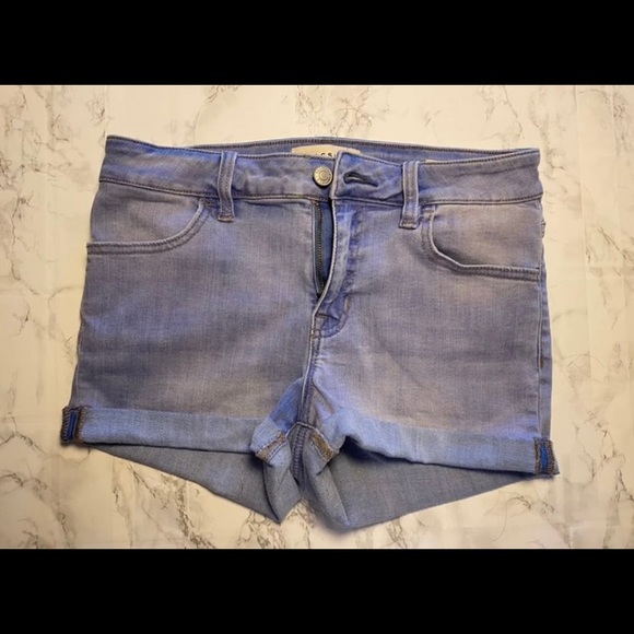 Pacsun Super Stretch Shortie Shorts Blue 27 - Picture 5 of 12